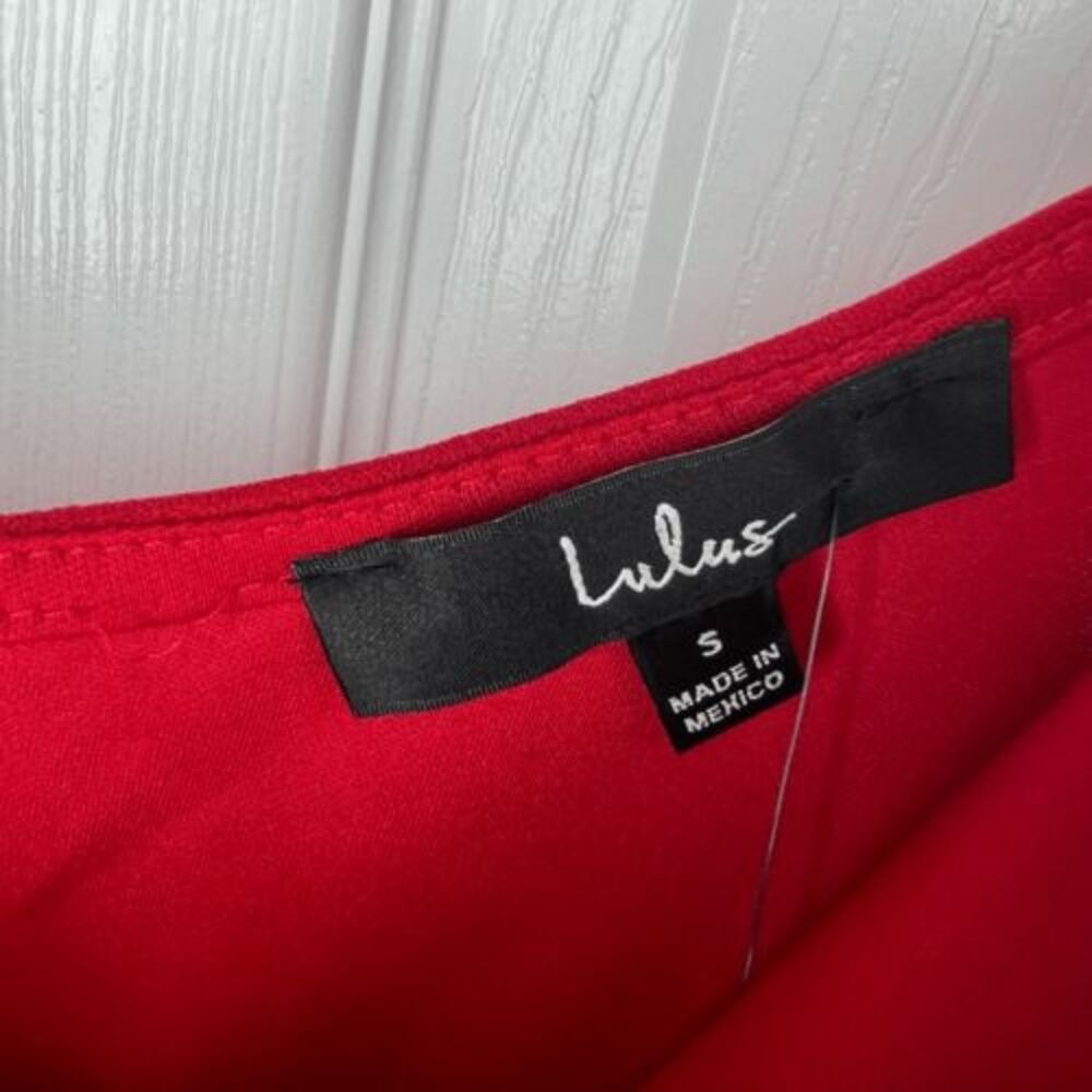 NEW Lulus‎ Mini Dress Red Too Cute To Care S One Shoulder Skater Chic Event Teen - Picture 4 of 16